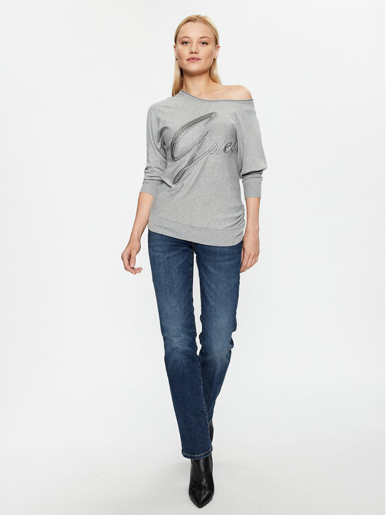 Guess Guess Пуловер W3BR25 Z2NQ2 Сив Regular Fit
