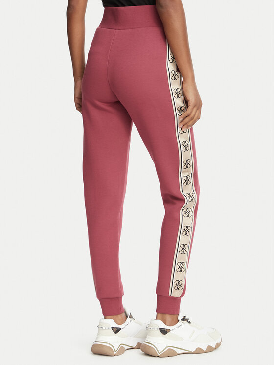 Guess Guess Spodnie dresowe V2YB15 KB3P2 Różowy ciemny Regular Fit