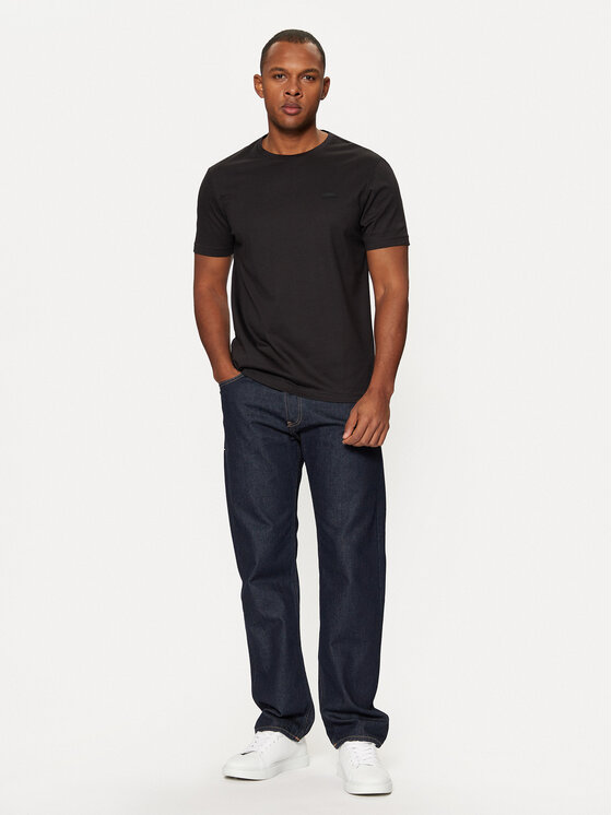 Calvin Klein Calvin Klein T-Shirt Smooth Cotton T-Shirt K10K112229 Czarny Regular Fit