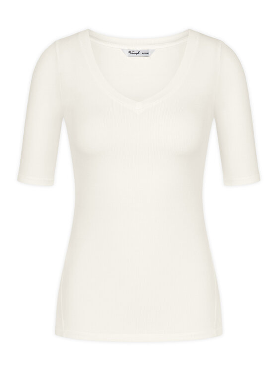 Triumph Triumph Pizsama felső Beauty Layers 10222610 Ekru Slim Fit