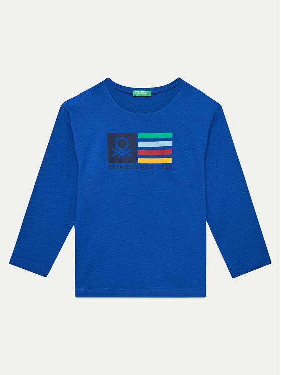 United Colors Of Benetton Bluză 3I1XG10F2 Albastru Regular Fit