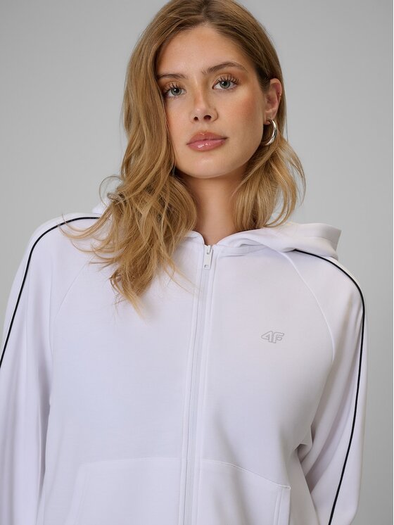4F 4F Bluza 4FRSS26TSWSF2990-10S Biały Relaxed Fit