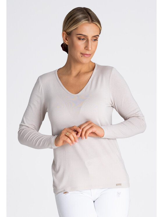 FIGL FIGL Blúzka M980 Béžová Regular Fit