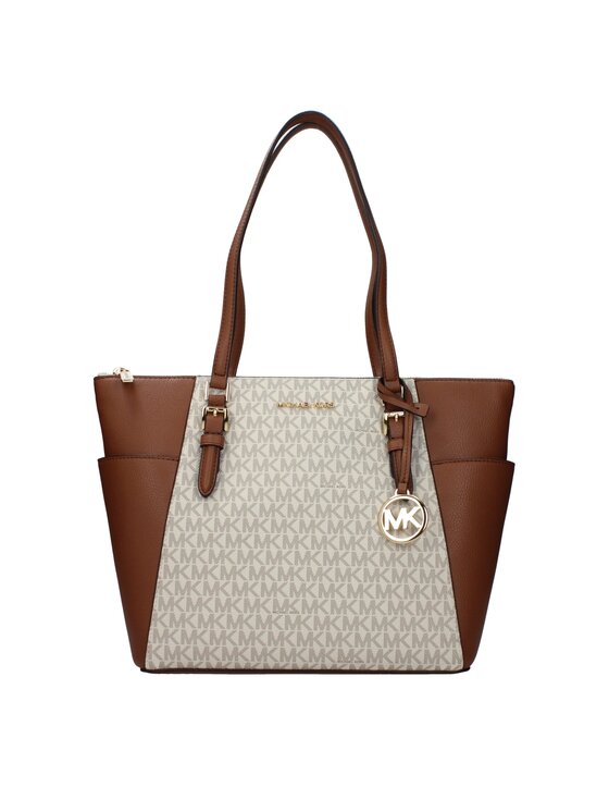 Michael Kors Michael Kors Torebka Beige Leather Shoulder Beżowy