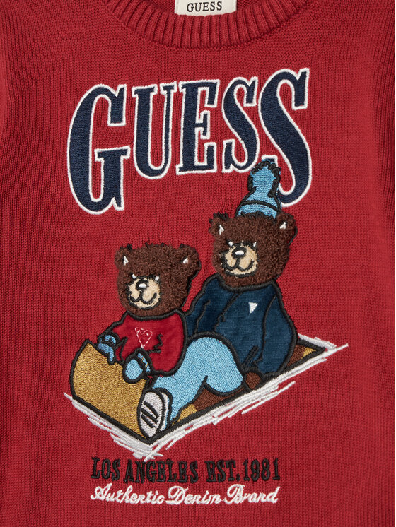 Guess Guess Komplektas: megztinis ir kelnės I5BG04 Z2BB0 Raudona Regular Fit