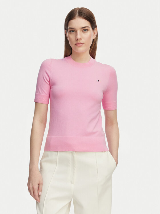 Tommy Hilfiger Tommy Hilfiger Svetr WW0WW49705 Světle růžová Slim Fit