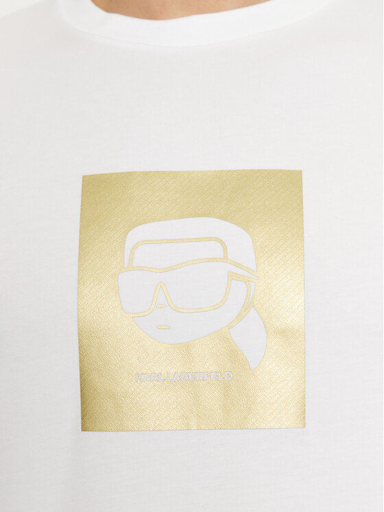 KARL LAGERFELD KARL LAGERFELD T-särk 755460 551235 Valge Regular Fit