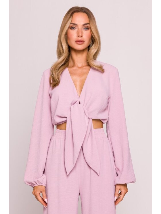 Made of Emotion Made of Emotion Top M861 Różowy Cropp Fit