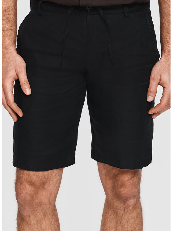 Pako Lorente Pako Lorente Szorty materiałowe P26SF-WS-006 Czarny Classic Fit