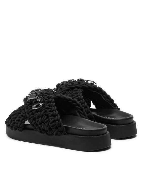 Inuikii Inuikii Чехли Woven Stones 70104-106 Черен