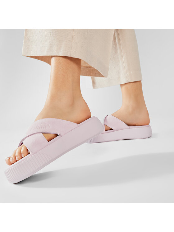 Puma pink platform on sale slides