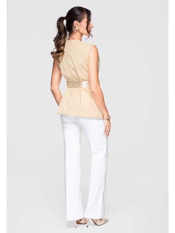 Ombre Ombre Halenka OW-TS-E0003 Žlutá Slim Fit