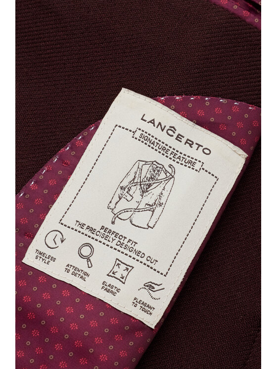 Lancerto Lancerto Marynarka Lille MA073226000028 Bordowy Regular Fit