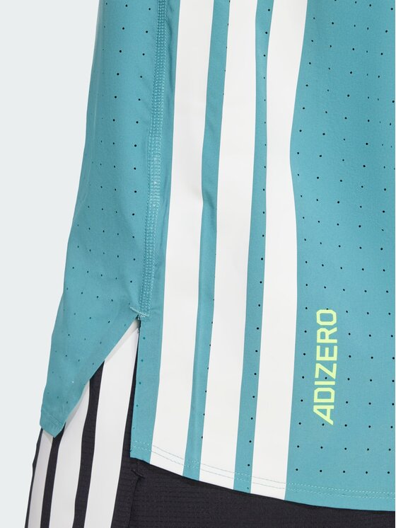 adidas adidas Koszulka techniczna Adizero Running Tee Turkusowy Slim Fit