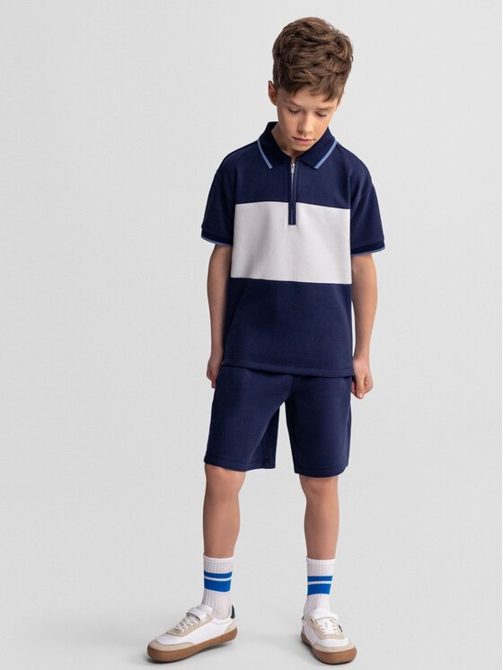 minoti minoti Zestaw 29POLO252 Granatowy Regular Fit