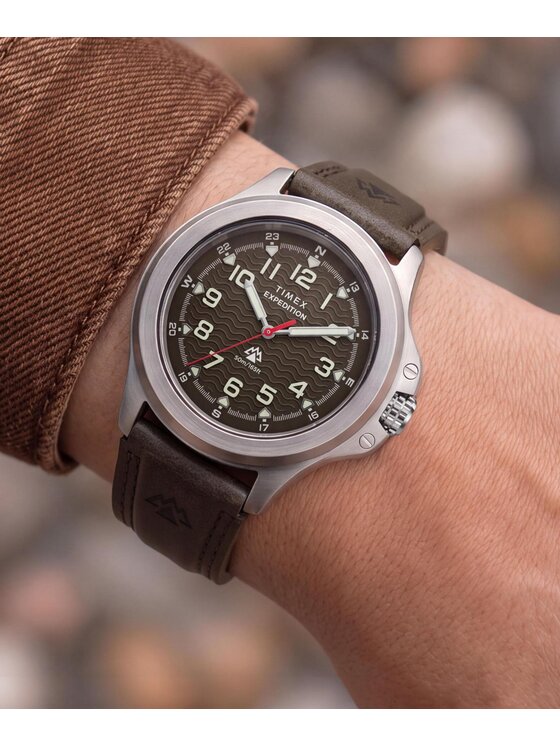 Timex Timex Zegarek TW4B35500 Brązowy