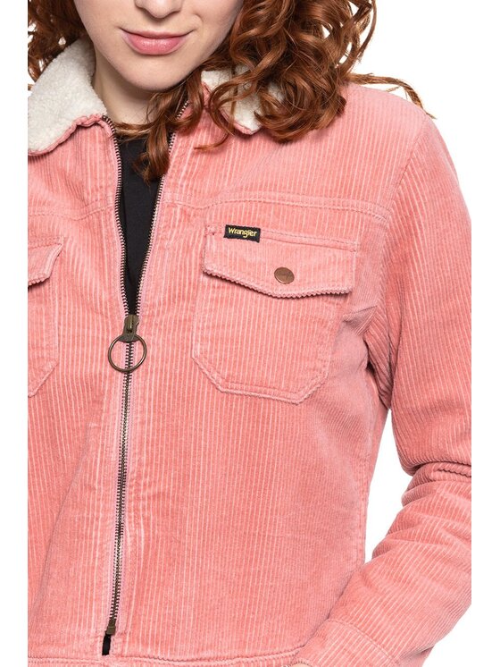 Wrangler Wrangler Kurtka damska CARPENTER JACKET Różowy Regular Fit