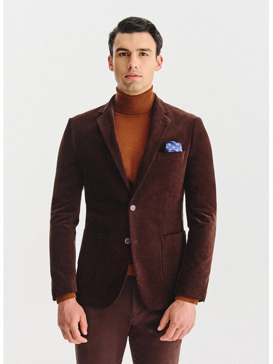 Pako Lorente Pako Lorente Marynarka P25WF-3X-022 Brązowy Slim Fit