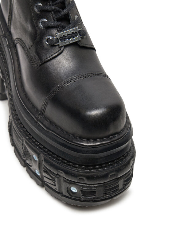 NEW ROCK NEW ROCK Schnürstiefel M-MILI083CCT-C4 Schwarz