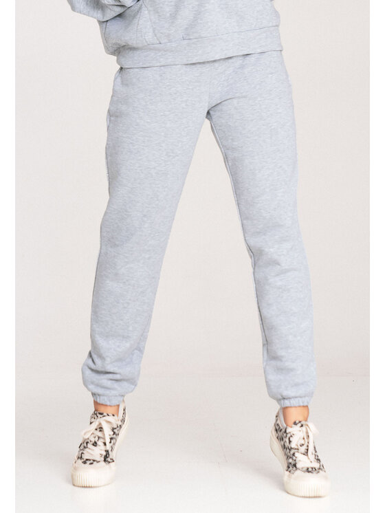 FIGL FIGL Teplákové nohavice M1056 Sivá Jogger Fit