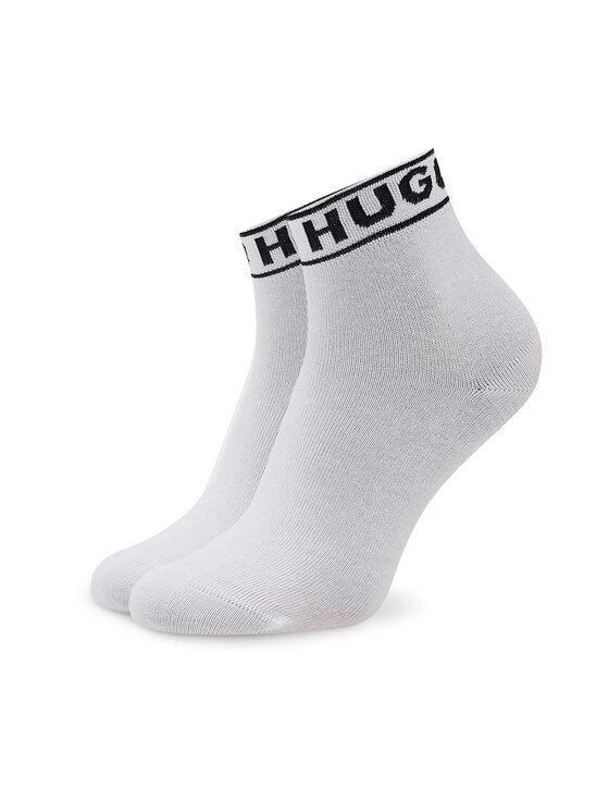 HUGO Hugo 2er-Set hohe Damensocken Logo 50469291 Weiß