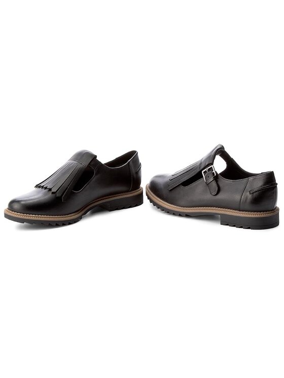 Clarks griffin deals mia black leather