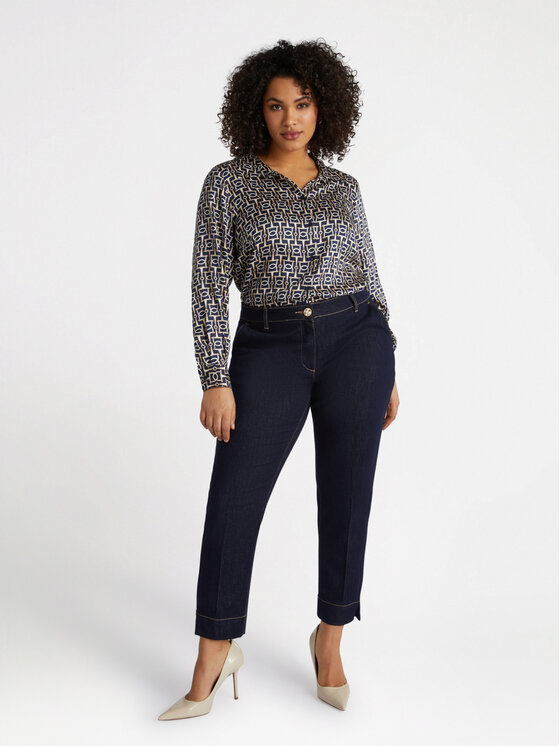 Fiorella Rubino Fiorella Rubino Camicia 5100T001340N0Z4 Blu A-Line Fit