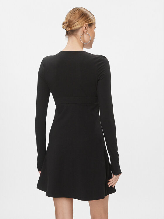 Tommy Jeans Tommy Jeans Ikdienas kleita Xs Badge DW0DW16484 Melns Slim Fit