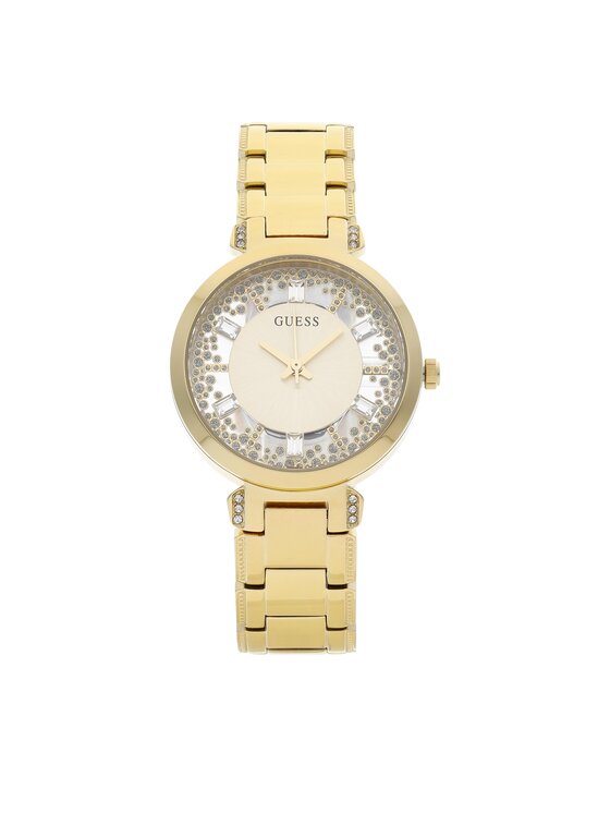 Guess Crystal Clear Analog Gold Dial Gold Steel Strap Watch for Women - GW0470L2 main image 1