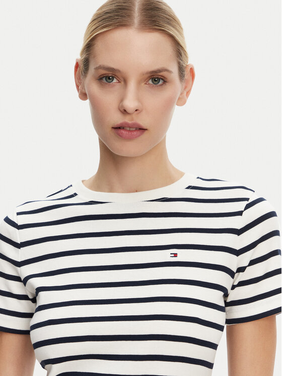 Tommy Hilfiger Tommy Hilfiger T-Shirt New Cody WW0WW40587 Εκρού Slim Fit