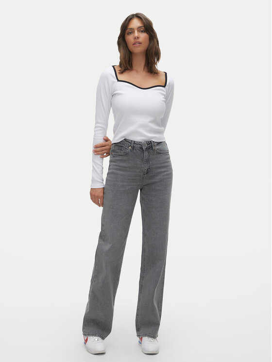 Vero Moda Vero Moda Džinsai Tessa 10287304 Pilka Wide Leg