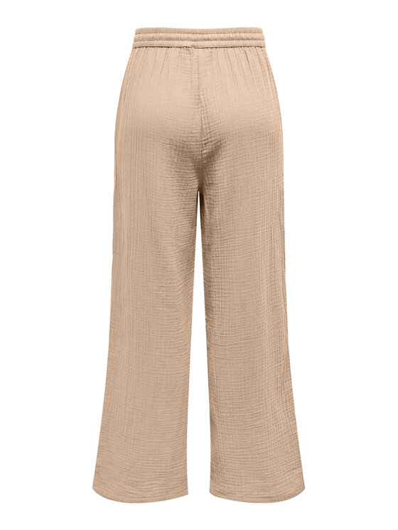 ONLY ONLY Úpletové kalhoty Thyra 15296375 Béžová Comfort Fit