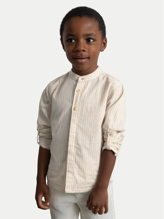 Mayoral Mayoral Completo camicia e pantaloncini 3216 Écru Regular Fit