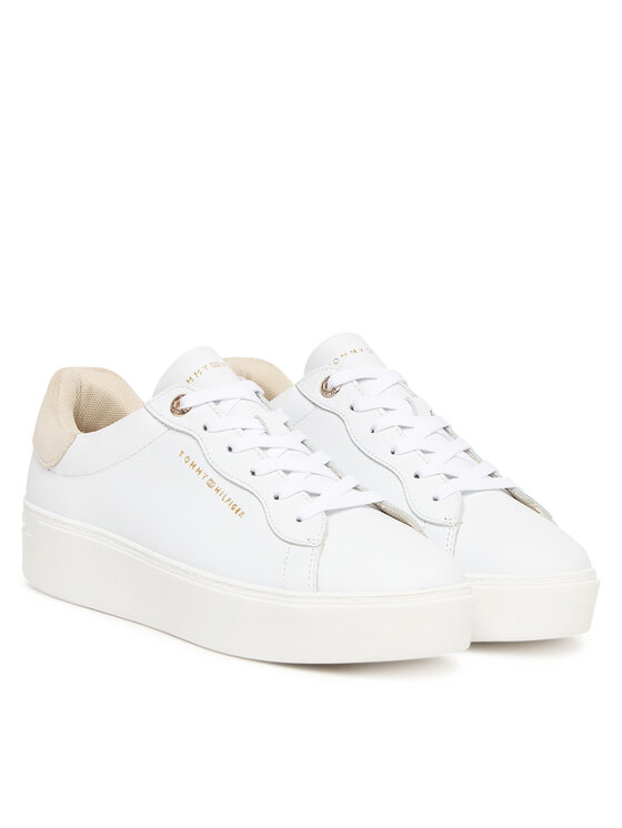 Tommy Hilfiger Tommy Hilfiger Sneakersy Chic Platform Cupsole Sneaker FW0FW09021 Biały