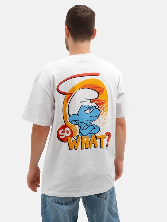 Smerfy Smerfy T-Shirt 118564 Biały Oversize