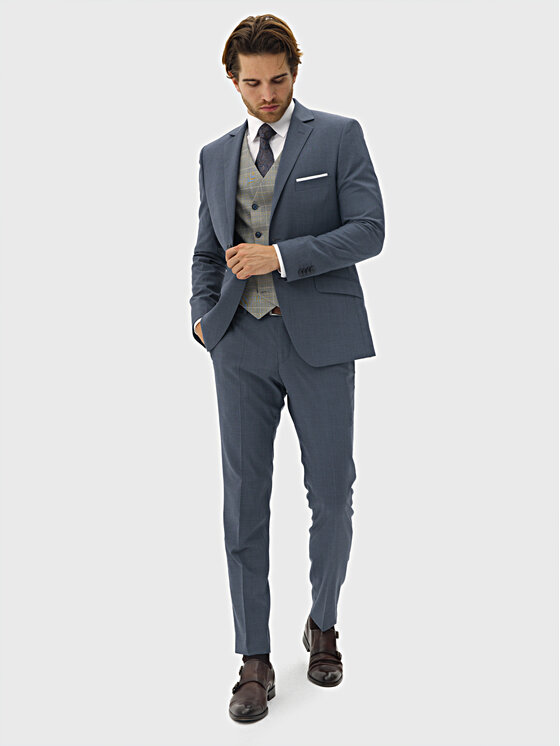 Evenemen Evenemen Garnitur Hidon Niebieski Slim Fit
