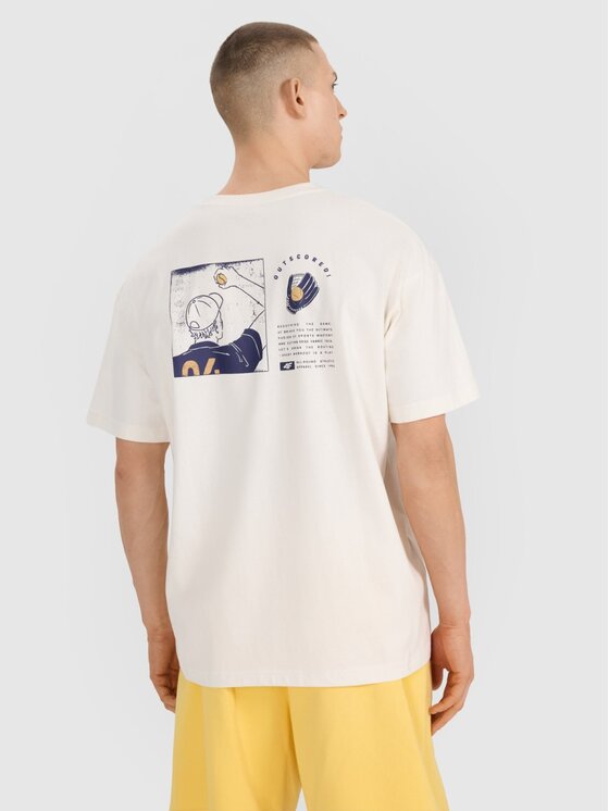 4F 4F T-shirt 4FRSS25TTSHM2981-11S Bianco Oversize