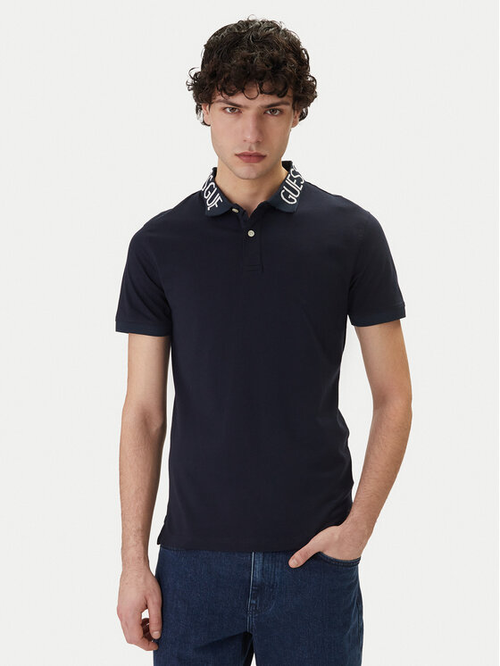 Guess Guess Polo M6GP66 K3070 Granatowy Slim Fit