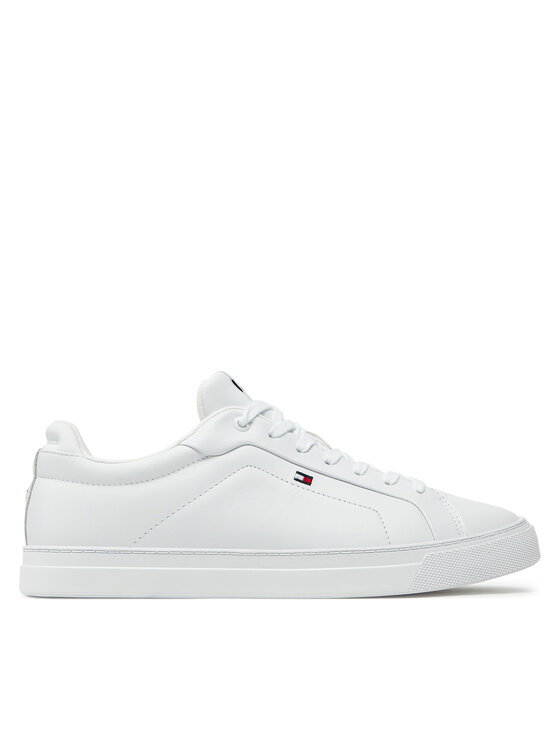 Tommy Hilfiger Tommy Hilfiger Sportcipők Icon Court Lth Flag Ess FM0FM05317 Fehér