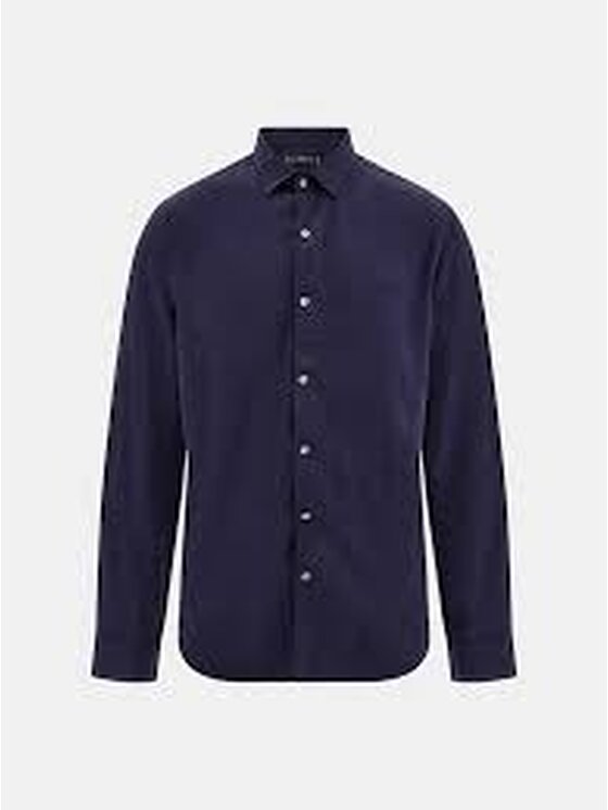 Guess Guess Koszula M3BH66WFS02 G7V2 Granatowy Slim Fit