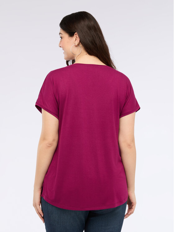 Fiorella Rubino Fiorella Rubino T-shirt G063L508553N036 Bordeaux Regular Fit