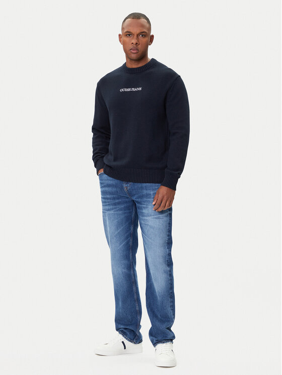 Guess Jeans Guess Jeans Пуловер M4BR31 Z3HM1 Тъмносин Regular Fit