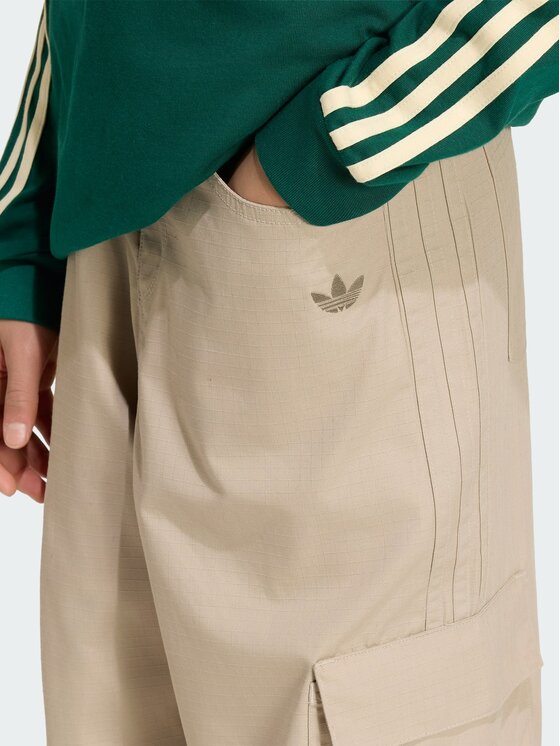 adidas adidas Spodnie materiałowe 169386 Beżowy Oversize