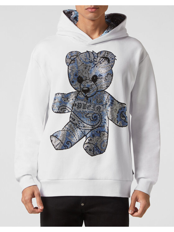 PHILIPP PLEIN PHILIPP PLEIN Bluza 7419 Biały Regular Fit