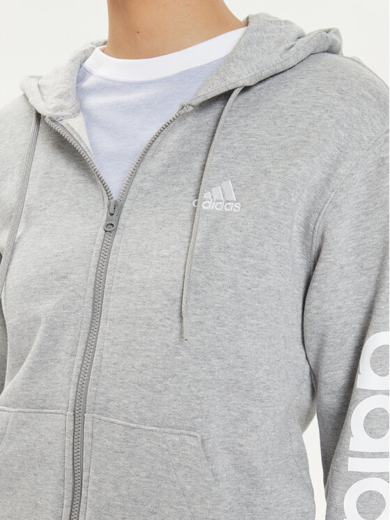 adidas Sweatshirt Essentials Linear IC6866 Grau Regular Fit Modivo