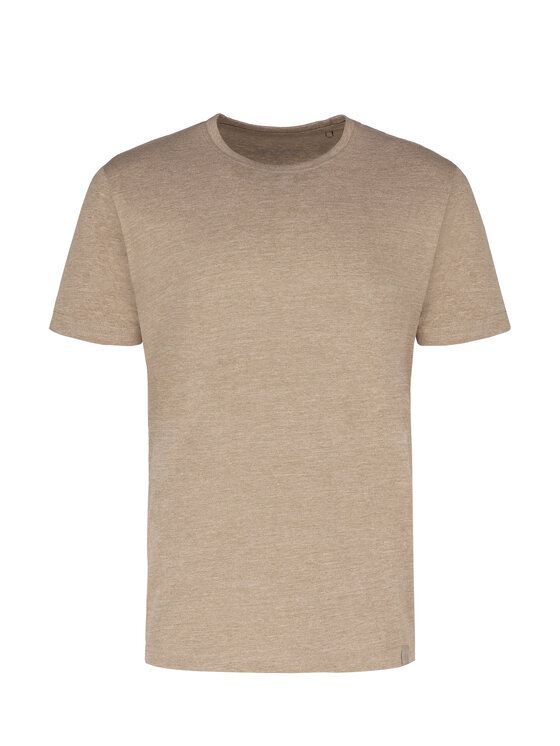 Volcano Volcano T-Shirt T-BASIC Beżowy Regular Fit