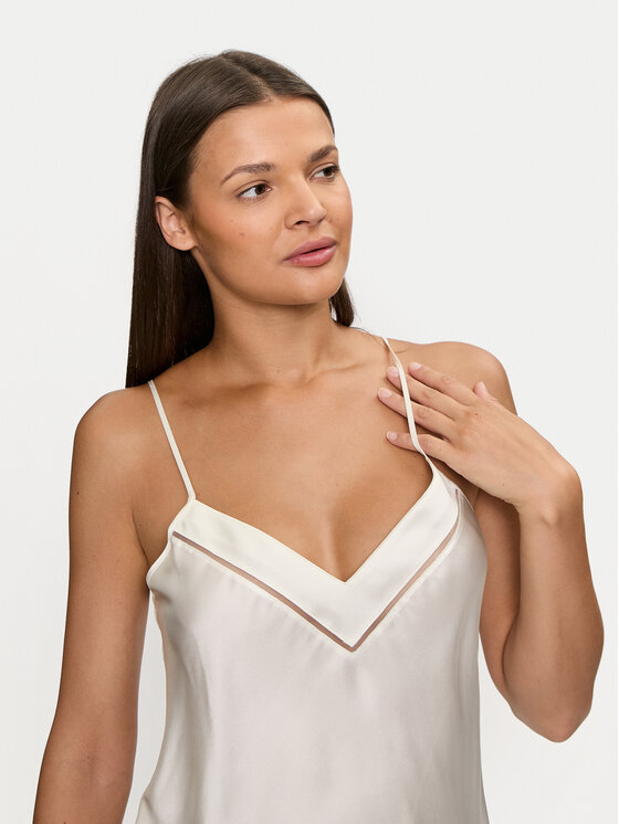 Simone Pérèle Simone Pérèle Pyžamový top Nocturne 17F900 Écru Comfort Fit