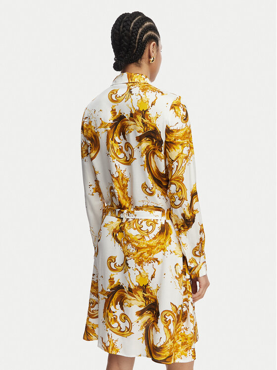 Versace Jeans Couture Versace Jeans Couture Srajčna obleka 80HAO911 NS757 Bela Relaxed Fit