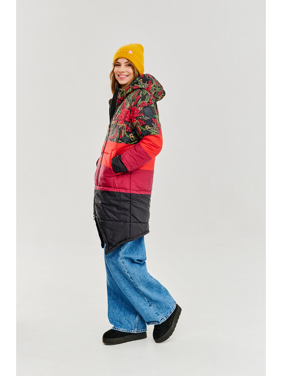 NAOKO NAOKO Zimné bundy Red River Rock Červená Regular Fit
