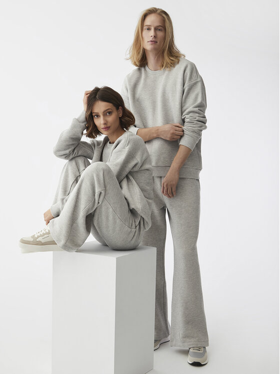 Americanos Americanos Pantaloni da tuta Unisex Chicago Grigio Wide Leg